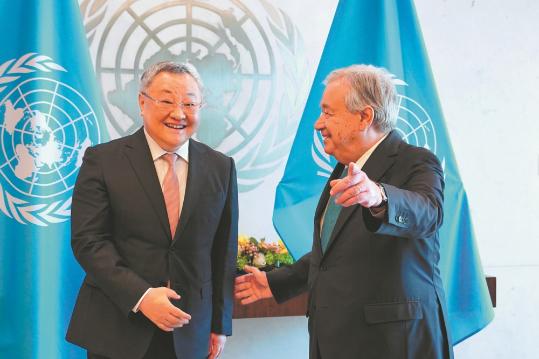 New envoy reaffirms Beijing's support to UN