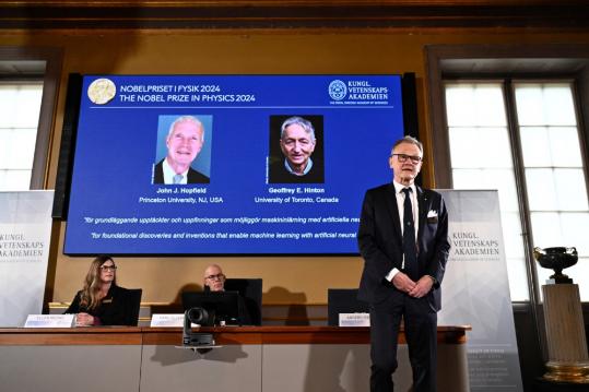 Nobel Prize in physics awarded to AI pioneers