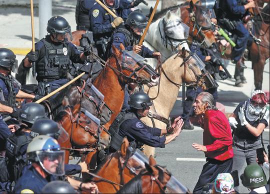 Demonstrators rally across U.S. on parade day
