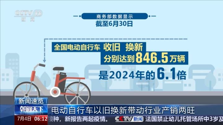 电动自行车以旧换新带动行业产销两旺
