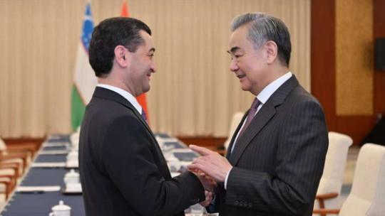 Chinese FM meets with Uzbek counterpart in Tianjin