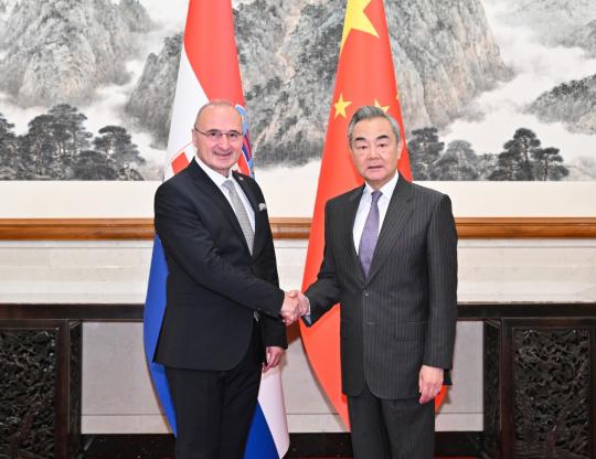Chinese FM holds talks with Croatian counterpart