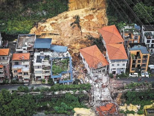 Rescue underway for trapped in landslide