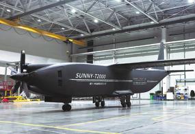 2-ton cargo drone ready for takeoff