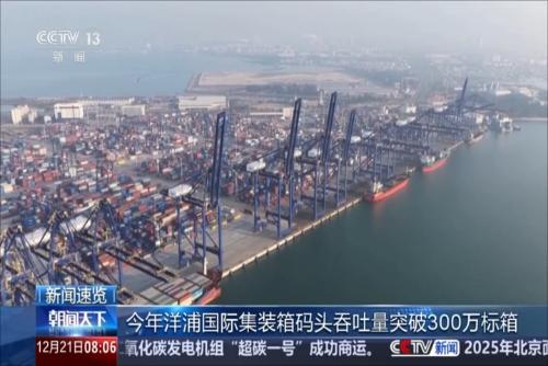 今年洋浦国际集装箱码头吞吐量突破300万标箱