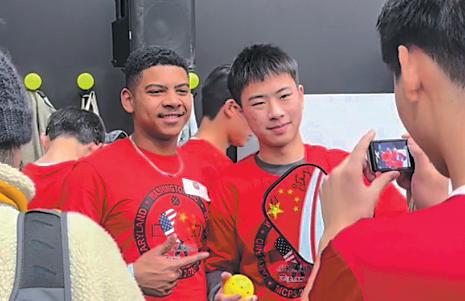 Teenagers deepen bonds through court chemistry spanning across Pacific