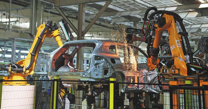 A Chery vehicle is assembled at an automated production line in Wuhu, Anhui province. (Photo: Li Junhui/ Xinhua)