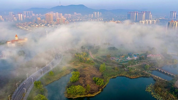 安徽淮北：云海罩城 宛如美丽画卷