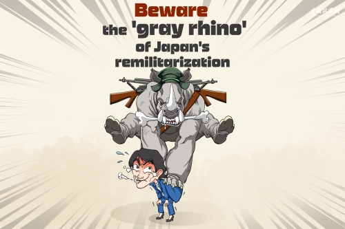 Comicomment: Beware the 'gray rhino' of Japan's remilitarization