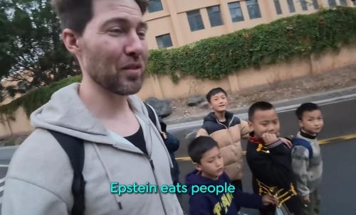 American influencer comes to film 'Backward China,' only to be grilled about Epstein by Chinese kids