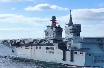 China's largest amphibious assault ship nears flight operations