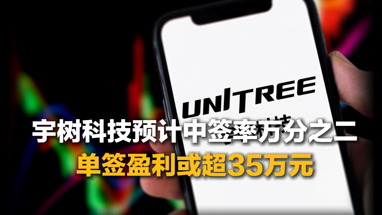 宇树科技预计中签率万分之二 单签盈利或超35万元