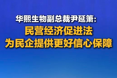 华熙生物副总裁尹延箫：民营经济促进法为民企提供更好信心保障