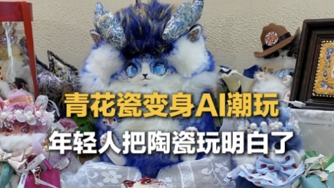 青花瓷变身AI潮玩，这届年轻人把陶瓷玩明白了