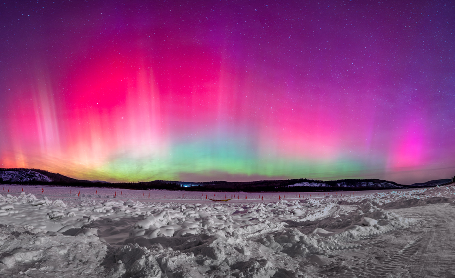 黑龙江大兴安岭现绚丽极光