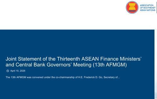 ASEAN finance chiefs stress resilience, integration amid global uncertainties